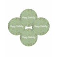 thumbnail image 7 of 13 Inch Round Placemats Set of 4, Happy Birthday Non Slip Heat Insulation PP Table Mats, Sage Green Modern Abstract Art Washable Place Mats for Kitchen Dining Party Table Decor, 7 of 7