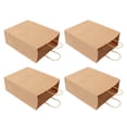thumbnail image 1 of 50pcs Kraft Paper Gift Bags Portable Reusable Brown Paper Bag With Handle For Shopping Business, 1 of 8