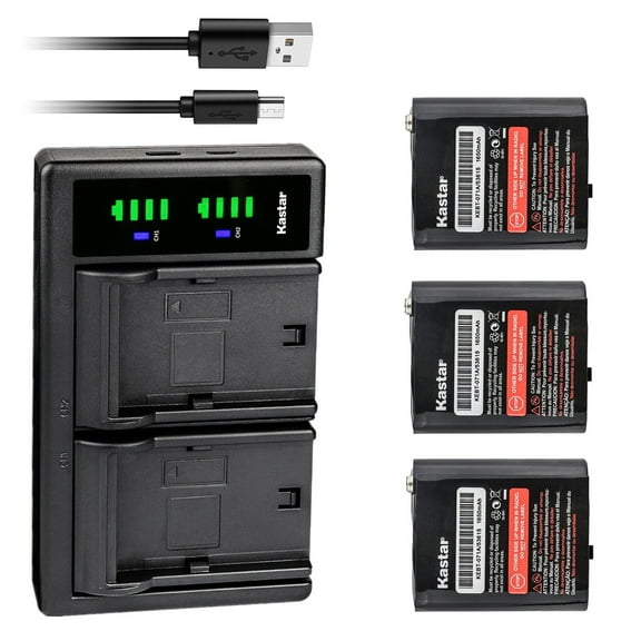 Kastar 3-Pack Battery and LTD2 USB Charger Compatible with Motorola AP-4002, AP-4002H, FRS-009, HKTN4003, KEBT-071F KEBT-071-F, KEBT-650, NNTN4384, NNTN4385, PMNN4477, PMNN4477A, PMNN4477AR