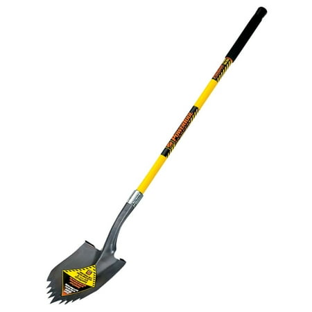 Seymour S710 49630 48 in Long Fiberglass Handle Notched Super Shovel Round Point