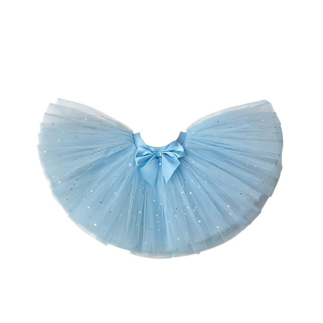 Children's Sequin Stretch Belt Mesh Bow Skirt Children's Dance Performance Skirt