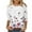 White Tops for Women _t, variant on Women's Round Neck Blouse Dressy Casual Tops for Lady Flora Print Vintage Fashion 2024 3/4 Sleeve Loose Fit Flowy Tunic Tops Summer Clothes for Teen Girls Spring Elegant Shirts White T Shirts S