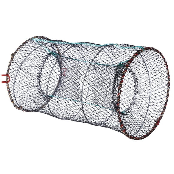 SHISUYAN Durable Black Foldable Fishing Landing Net with Automatic Telescopic Design for Saltwater and Freshwater 360° Weaving Material
