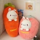 thumbnail image 3 of 26 inch Bunny Plush Pillow Cute Carrot Stuffed Animal Kawaii Squishy Anime Plushie Soft Hugging Body Pillow Fruit Plush Toy Gifts for Kids Boys Girls, 3 of 4