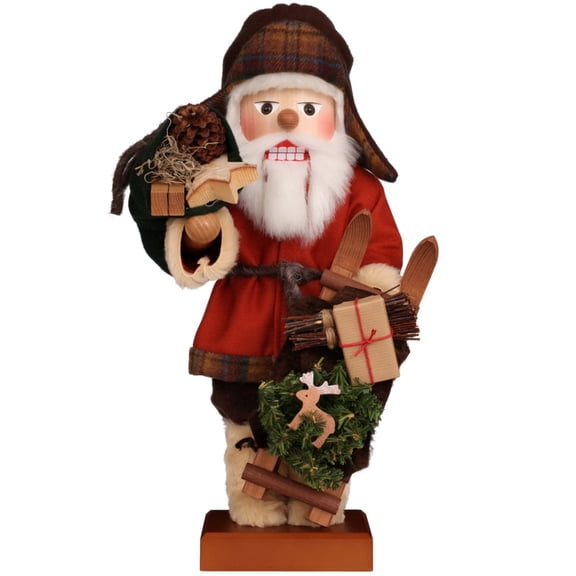 Alexander Taron 18" Brown and Red Christian Ulbricht Sami Santa with Sled Nutcracker Decoration