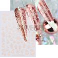 thumbnail image 3 of Pegatinas de copos de nieve para manicura, láminas de decoración navideña, láser bronceado, oro rosa, diseño de uñas, deslizador de Año Nuevo, 2022, 3 of 4