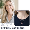 thumbnail image 4 of Momentwish 0.5 Carat Moissanite Heart Pendant Necklace 14K Rose Gold Plated Simulated Diamond Jewelry Gift for Women, 4 of 11