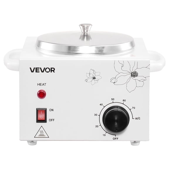 VEVOR Single Wax Warmer, 600ML Professional Wax Warmer for Hair Removal, 32 Fahrenheit to 176Fahrenheit Adjustable Electric Waxing Heater Pot with 100