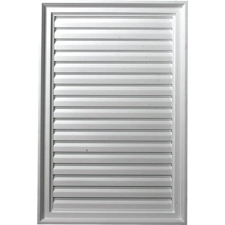 24 W X 33 H Vertical Urethane Gable Vent Louver Non Functional