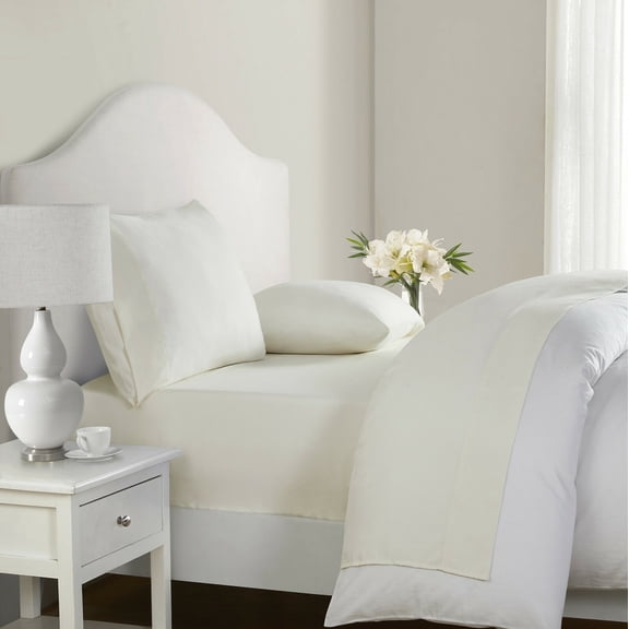 Kate Aurora Hotel Living Ultra Soft Microfiber Hypoallergenic Deep Pocket Sheet Sets - Ivory Beige, Full