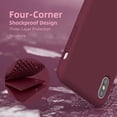 thumbnail image 6 of Compatible with iPhone Xs Max Case 6.5 Inch, Full Body Liquid Silicone Gel Rubber Drop Protection Bumper Cover with Microfiber Lining Shockproof Protective Phone Case, Burgundy, 6 of 14