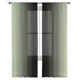 thumbnail image 3 of Light Green Black Ombre Sheer Curtains 84 Inches Long 2 Panels Set, Window Sheer Curtains for Living Room/Bedroom, Modern Gradient Abstract Art Light Filtering Rod Pocket Curtain 52'' x 84'' x 2, 3 of 7