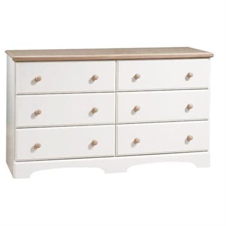 South Shore Summertime 6 Drawer Double Dresser White and