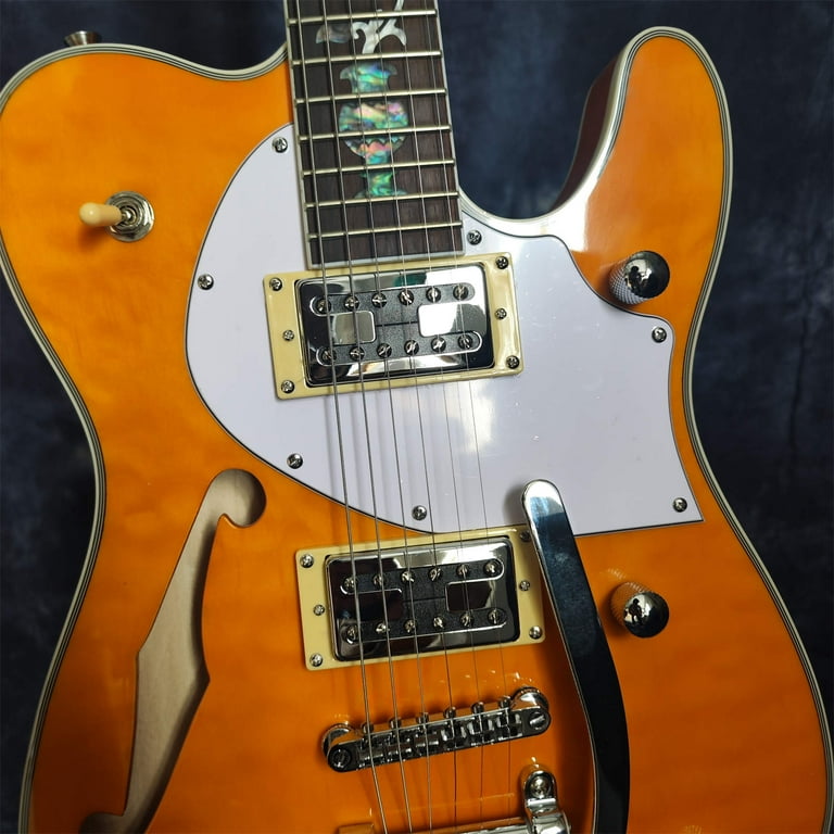 zeuwi セミホロウギター Amazon.com: ZUWEI Semi Hollow Body Electric Guitar,TL Series