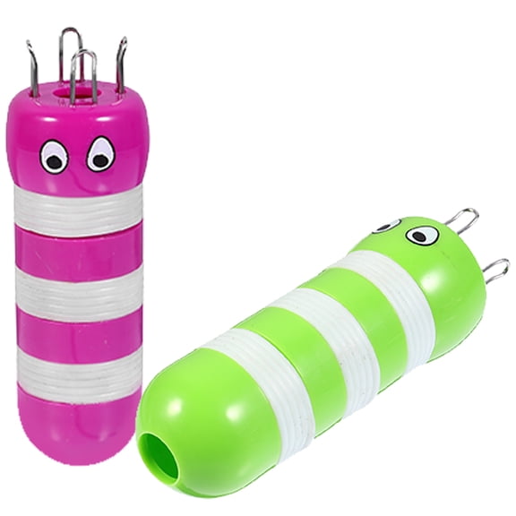 LOLIPPYY 2Pcs DIY Knitting Tool Assorted Color Spool Loom Knitter for Wool Cotton Silk Yarn Crafts