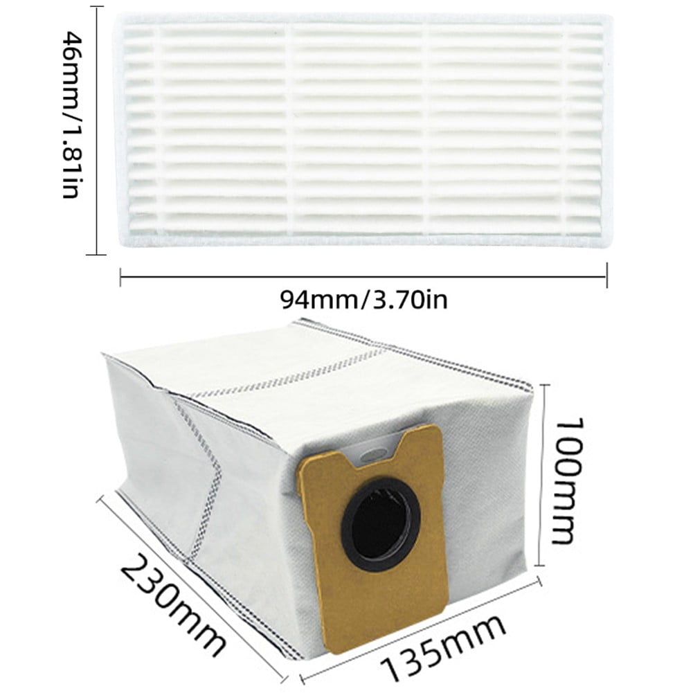 For eufy Robot Vacuum C10 Robot Vacuum Accessories Side Brush Filter Bag