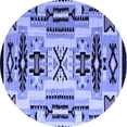 thumbnail image 1 of Ahgly Company Indoor Round Abstract Blue Modern Area Rugs, 8' Round, 1 of 4