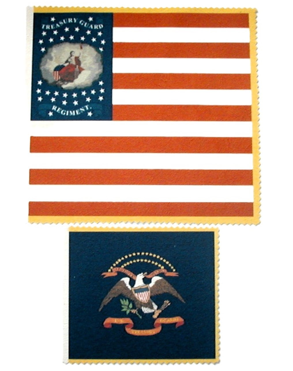 34 star American Civil War Flag Set. Abraham Lincoln Assassination Flags. Patriotic Wall Decor, Wall Art.