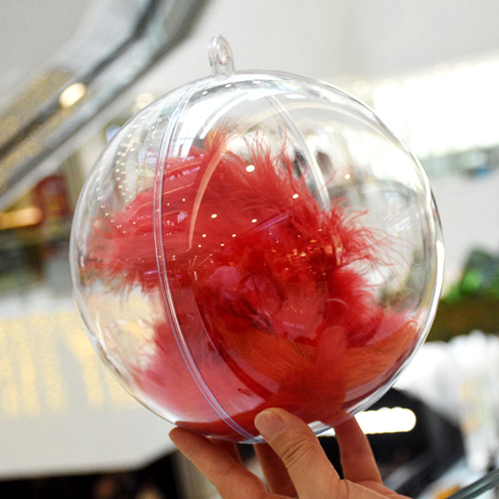 UDIYO Fillable Ball Transparent Shatterproof Plastic DIY Clear Ball Christmas Wedding Decorations for Home