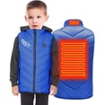 thumbnail image 2 of Zwiiyzr 2025 Boys and Girls Sleeveless Vest Heated Jacket Kids Usb Intelligent Constant Three Temperature Heated Winter 2 Areas Heated Outerwear Coat Blue, 2 of 6