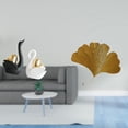 thumbnail image 2 of estatua de cisne,Estatuas y figuras de cisnes de cerámica modernas Esculturas,Esculturas de pared de hojas,Esculturas de pared de hierro forjado con hojas de ginkgo,Escultura de pared con, 2 of 8