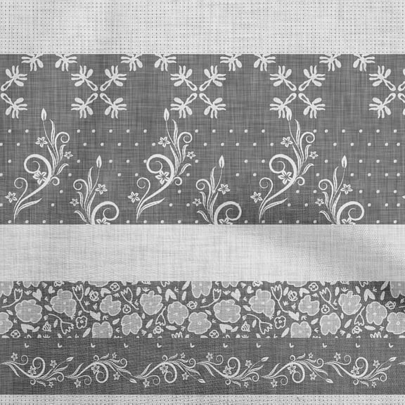 oneOone Polyester Spandex Gray Fabric Asian Block Quilting Supplies Print Sewing Fabric By The Yard 56 Inch Wide