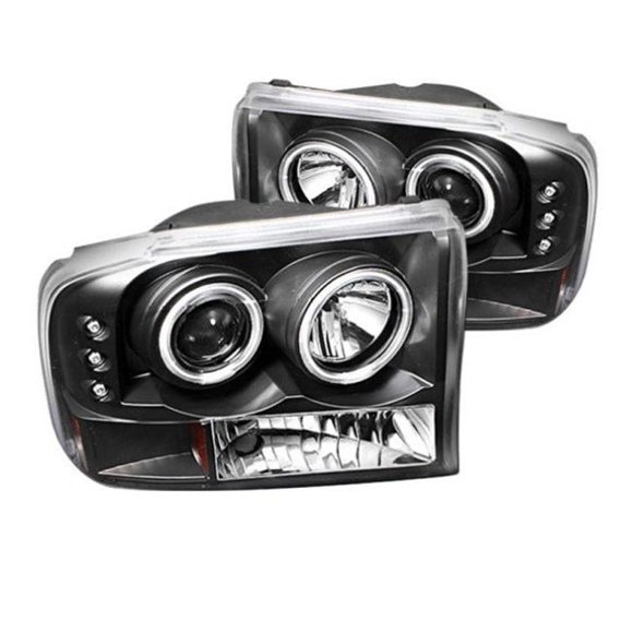 1999-2004 Ford F250 Super Duty Noir Halo Projecteur LED Phares