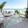thumbnail image 6 of Addison Rugs Chantille Indoor/Outdoor Transitional Stripes Teal Washable Rectangle Rug, 10' x 14', 6 of 6