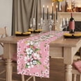 thumbnail image 2 of Table Runners 90 Inches Long Dress Scarves, Pink Orchid Flowers Farmhouse Coffee/Dining/Kitchen Table Runner for Living Room, Vintage Floral Leaves Plants Spring 13x90 Inch, 2 of 9