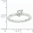 thumbnail image 2 of Sterling Silver Rhodium Turtle Ring, 2 of 5