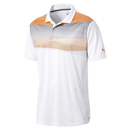 orange puma golf shirt