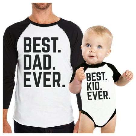 Best Dad And Kid Ever Baseball Tee Unique Family T-Shirts