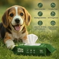 thumbnail image 4 of Paw Some Toallitas Húmedas Biodegradables para Mascotas 20x20 cm - Pack de 300 Unidades (3 Paquetes de 100) - Toallitas con Textura para Limpieza de Patas y Pelaje, 4 of 9