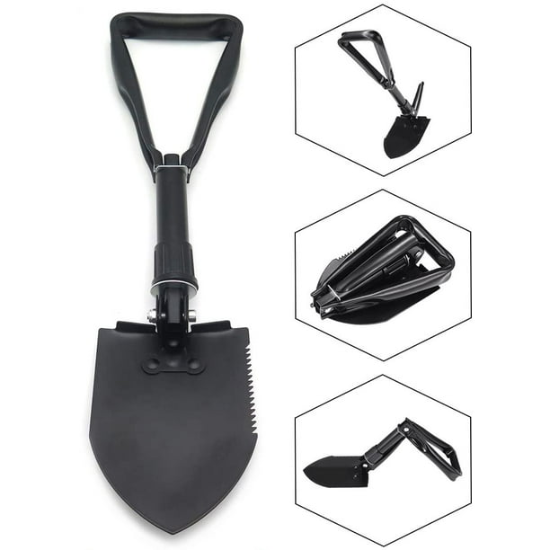 Folding Survival Shovel w/Pick Heavy Duty Carbon Steel Military Style
