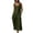 Army Green, variant on Womens Square Neck Sleeveless Button Down Top and Cropped Wide Leg Pants Two Piece Set Linen Blend Fabric with Side Pockets Casual Summer Coordinated Outfit