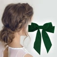 thumbnail image 2 of Unique Bargains 1 Pc Elegant Velour Bow Headpiece Hair Clips Green, 2 of 5