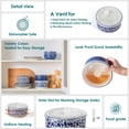 thumbnail image 4 of MALACASA Ceramic Bowls with Lids, 36 oz Salad Bowls Set of 2, Pasta Bowls for Salad, Cereal, Dishwasher Safe, White, 4 of 10