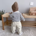 thumbnail image 4 of CHUOU Toddler Boy Pants Denim Casual High Waisted Jeans Straight Trousers,6-12 Months, 4 of 5