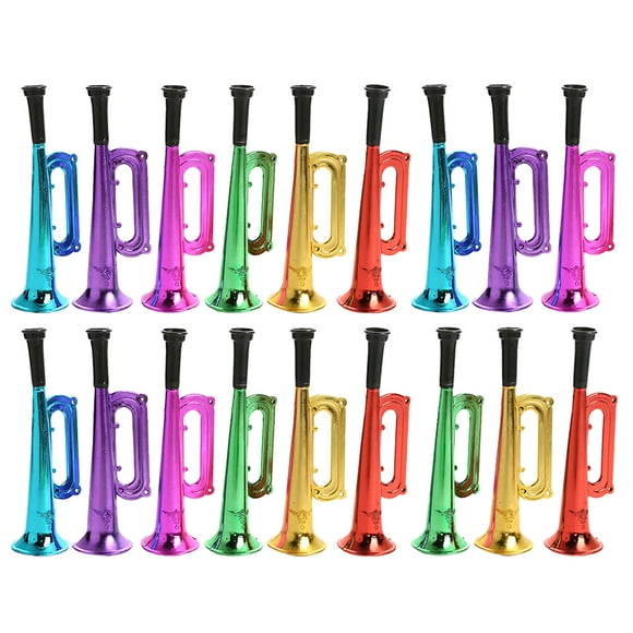 KAKOWELY 18 piezas de trompeta para niños, instrumento musical para fiestas, mini trompetas, juguetes para niños.