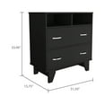 thumbnail image 5 of Newboti Furniture Aaron 2-Drawer 2-Shelf Dresser Black Wengue 21296, 5 of 7