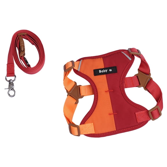 No Pull Dog Harness for Small Dogs | Small and Medium Sized Dog Harness and Leash Set | Adjustable Reflective Dog Walking Vest Harness, Red 1 Pack