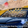 thumbnail image 3 of Yuyamidu Dahlia Car Windshield Sun Shade Large Front Window Sunshade Foldable Car Shade Large Auto Accessories for SUV Van Big Sedan Keep Vehicle Cool, 3 of 7