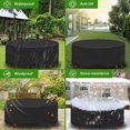 thumbnail image 2 of Funda protectora redonda para mesa de jardín de 180 x 90 cm, funda impermeable para muebles de jardín, 210 D Funda protectora para mesa de exterior redonda Oxford--, 2 of 4