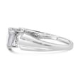 thumbnail image 4 of 14k White Gold Oval White Topaz And Diamond Ring, 4 of 6