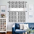 thumbnail image 2 of Abstract Cats Kitchen Curtains Valances and Tiers Set of 3 Gray Black Striped Cat Animal Modern Style Tier Curtains and Valance with Rod Pocket for Small Windows, 27.5"x24", 2 of 9