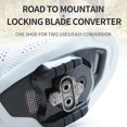 thumbnail image 3 of Adaptador de pedal de bloqueo de bicicleta para carretera, convertidor de pedal, cubierta de cala para zapatos Spd, adaptador de calas de doble uso para bicicleta, 3 of 5
