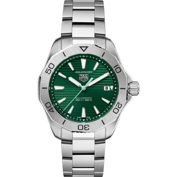 Tag Heuer Aquaracer Professional 200 Solargraph Quartz Green Dial Steel Men's Watch WBP1115.BA0000
