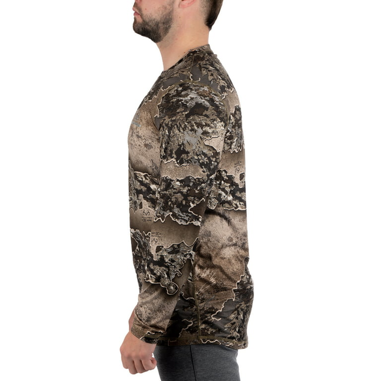Men\'s Long Sleeve Tee Scent by Camo Control Shirt Realtree, Sizes S-3XL Cotton