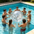 thumbnail image 4 of Transparent Glitter Inflatable Beach Ball PVC Sparkle Water Toy for Kids Adults Pool Party Beach Outdoor Summer Playing Games, 4 of 4