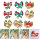 thumbnail image 2 of 12 lazos navideños con cascabeles, mini lazos navideños, adornos artesanales (colores variados), 2 of 7